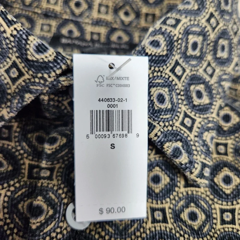 Banana Republic Corduroy Shirt Men Small Microwale Aztec AOP Navajo Southwestern